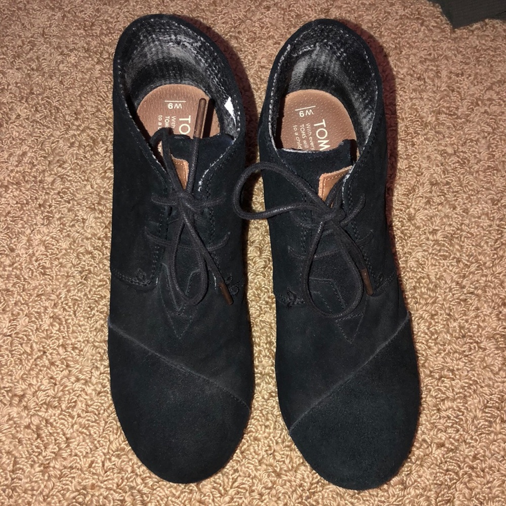 Lace Up Black Booties